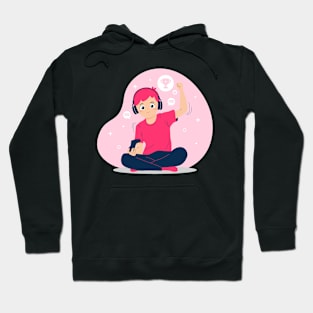 Pink gamer Hoodie